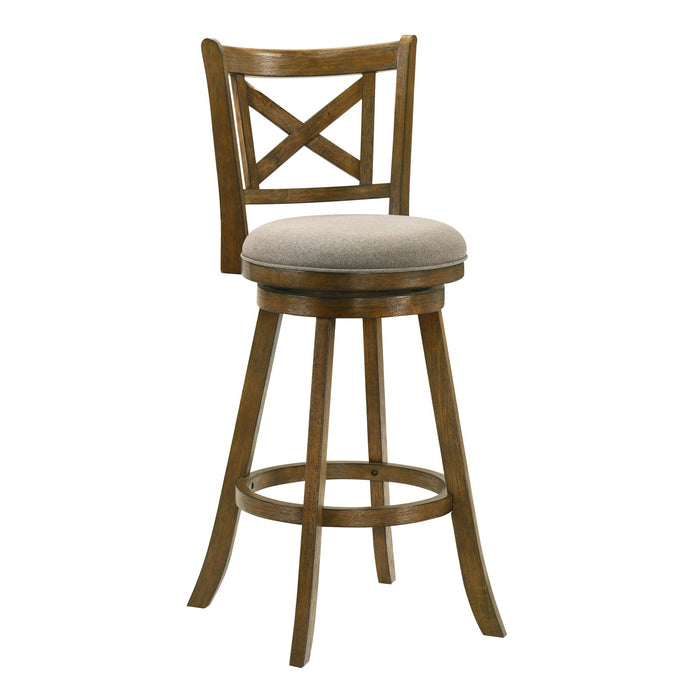 Kodi - Modern Farmhouse Swivel Wood Bar Height Kitchen Bar Stool - Simple Home Plus