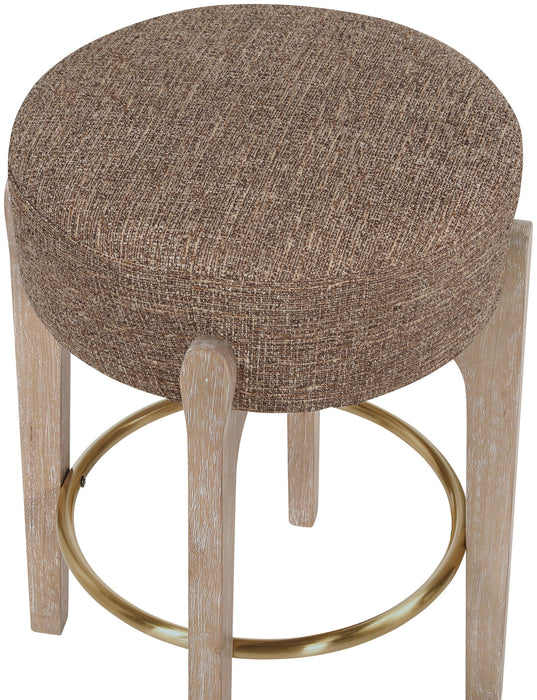 Torino - Backless Counter Stool With Brushed Natural Base (Set of 2) - Simple Home Plus