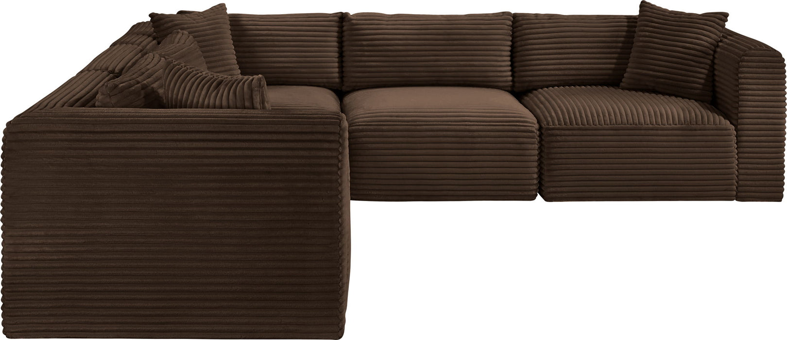 Shaggy - 5 Piece Modular Corner Sectional - Simple Home Plus