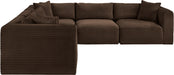 Shaggy - 5 Piece Modular Corner Sectional - Simple Home Plus