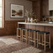 Entwine - Vegan Leather Upholstered Backless Counter Stool - Painted Natural - Simple Home Plus