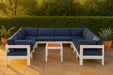 Nizuc - Outdoor Patio 11 Piece Modular Sectional With White Frame - Simple Home Plus