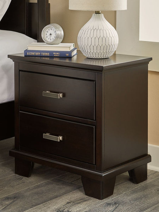 Covetown - Dark Brown - Two Drawer Night Stand - Simple Home Plus