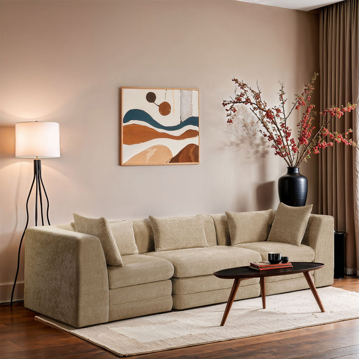 Stellar - 3 Piece 114" Upholstered Modular Sofa - Simple Home Plus