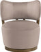 Elara - Velvet Upholstered Swivel Accent Chair - Taupe - Simple Home Plus