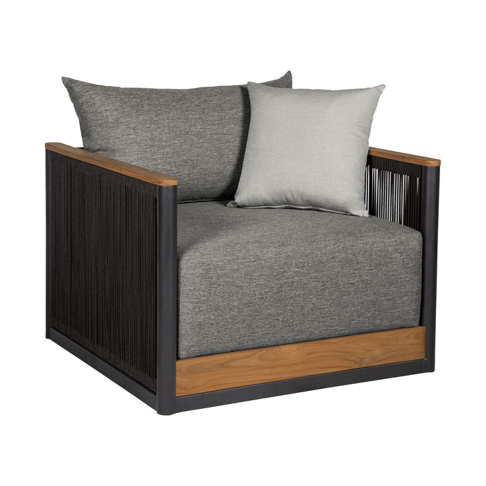 Artesia - Outdoor Patio Chair - Black / Dark Gray - Simple Home Plus