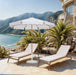 Amalfi - Patio Umbrella - White Base / Light Brown Pole - Simple Home Plus