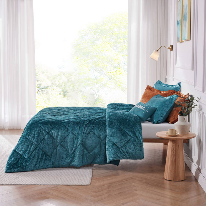 Felicia - Comforter Set - Teal - Simple Home Plus