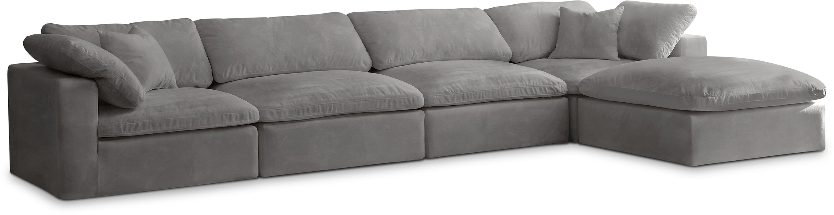 Cozy - 5 Piece Modular Sectional With Chaise - Simple Home Plus