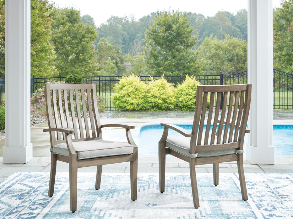 Rainier Ranch - Arm Chair With Cushion (Set of 2) - Brown / Beige - Simple Home Plus