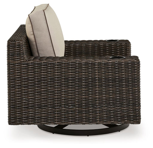 Coastline Bay - Brown - Swivel Lounge W/ Cushion - Simple Home Plus
