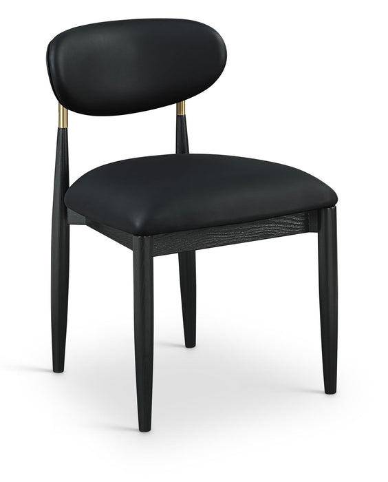Riccio - Dining Side Chair (Set of 2) - Black And Gold Frame - Simple Home Plus