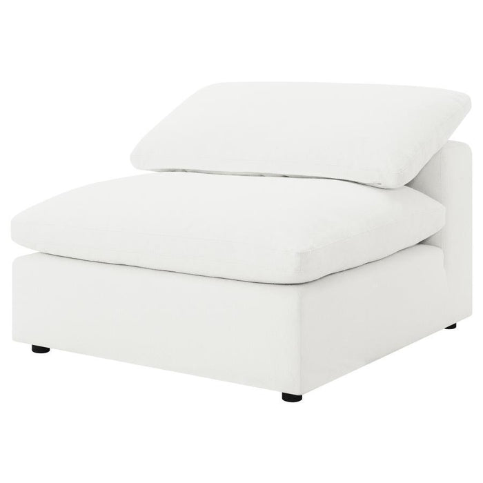 Raleigh - Boucle Upholstered Armless Chair - Ivory - Simple Home Plus