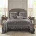 Bellagio - 5 Piece Queen Reversible Bedspread Set - Gray - Simple Home Plus