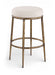 Ferro - Performance Fabric Upholstered Backless Bar Stool - Antique Brass - Simple Home Plus