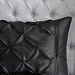 Laurel - Pieced Pleated 7-Piece Tufted Comforter Set - Black - Simple Home Plus