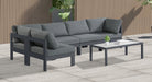 Nizuc - Outdoor Patio 5 Piece Modular Sectional With Gray Frame - Simple Home Plus