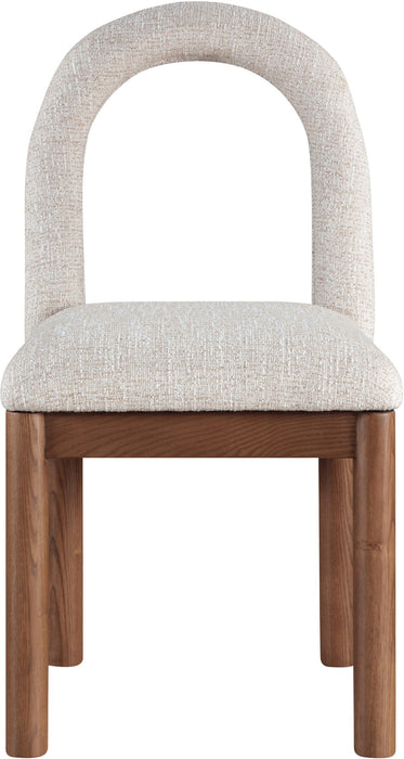 Conrad - Linen Dining Chair With Brown Legs - Simple Home Plus