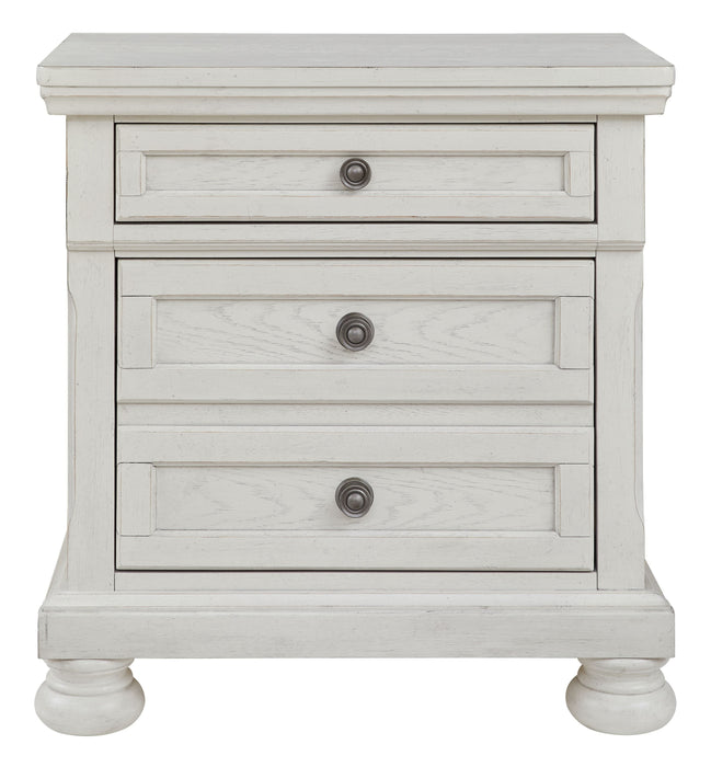 Robbinsdale - Antique White - Two Drawer Night Stand - Simple Home Plus