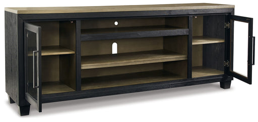 Foyland - Black / Brown - XL TV Stand w/Fireplace Option - Simple Home Plus