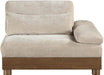 Turin - Fabric Upholstered Modular Arm Chair - Taupe - Simple Home Plus