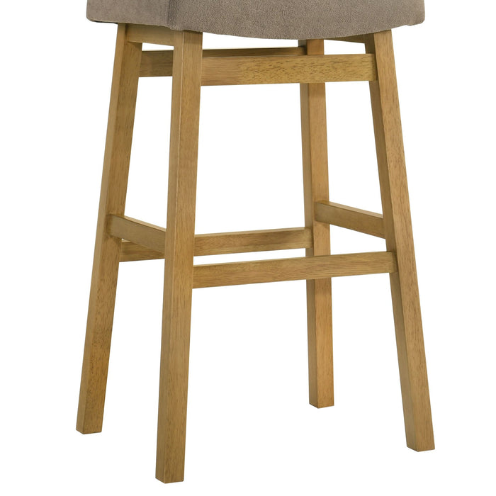 Lenon - Modern Farmhouse Wood Bar Height Kitchen Bar Stool - Simple Home Plus