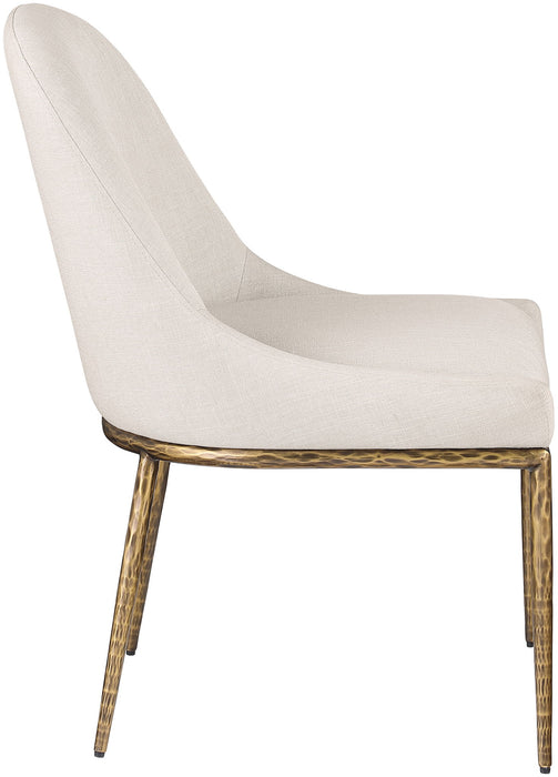 Ferro - Upholstered Dining Side Chair With Brushed Gold Legs - Simple Home Plus