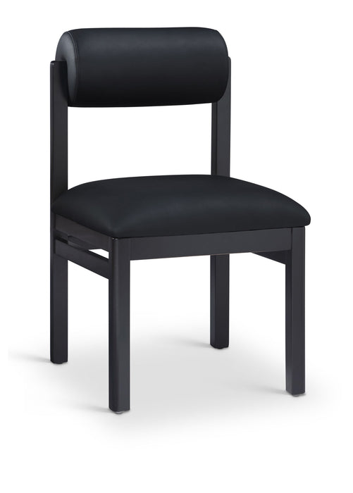 Roundhill - Faux Leather Dining Chair (Set of 2) - Black Frame - Simple Home Plus
