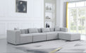 Cube - Linen 5 Piece Modular Sectional With Chaise - Simple Home Plus