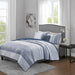Bennett - King 4 Piece Reversible Coverlet Set - Navy - Simple Home Plus