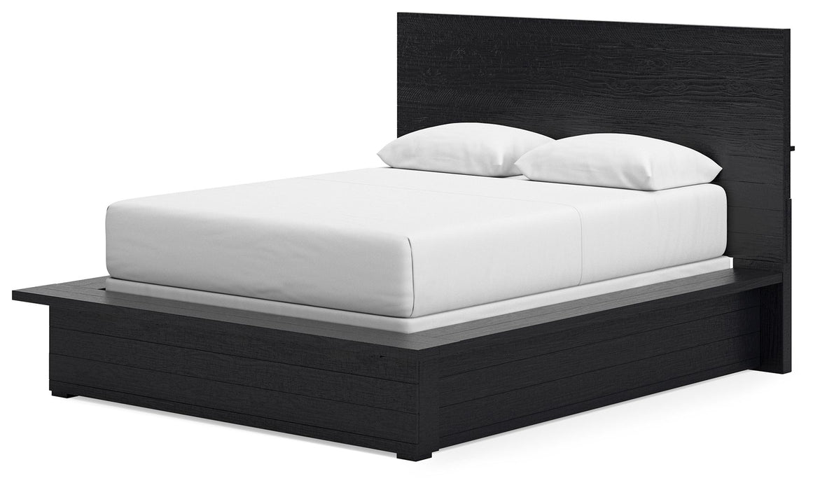 Londer - Black - Queen Panel Bed - Simple Home Plus