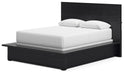 Londer - Black - Queen Panel Bed - Simple Home Plus