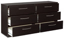 Finch - Black - Six Drawer Dresser - Simple Home Plus