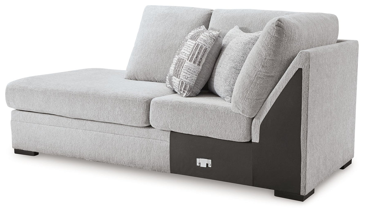 Gabyleigh - Laf Corner Chaise - Nickel - Simple Home Plus