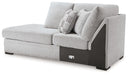 Gabyleigh - Laf Corner Chaise - Nickel - Simple Home Plus