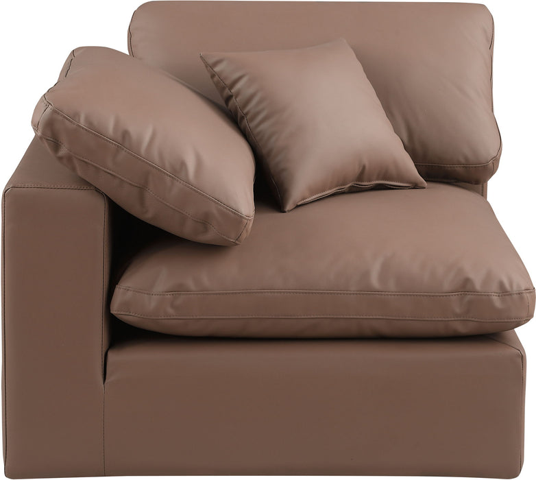 Comfy - Faux Leather Corner Chair - Simple Home Plus