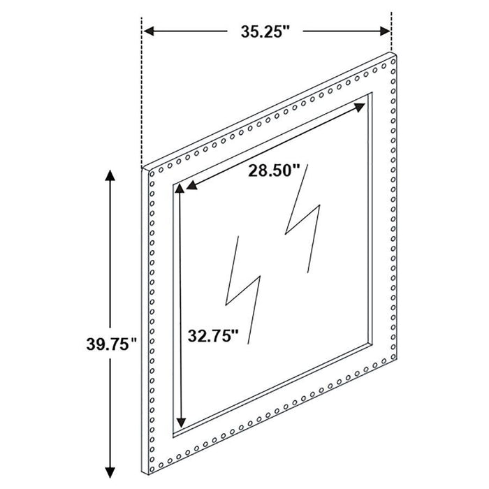 Melody - Upholstered Dresser Mirror - Simple Home Plus