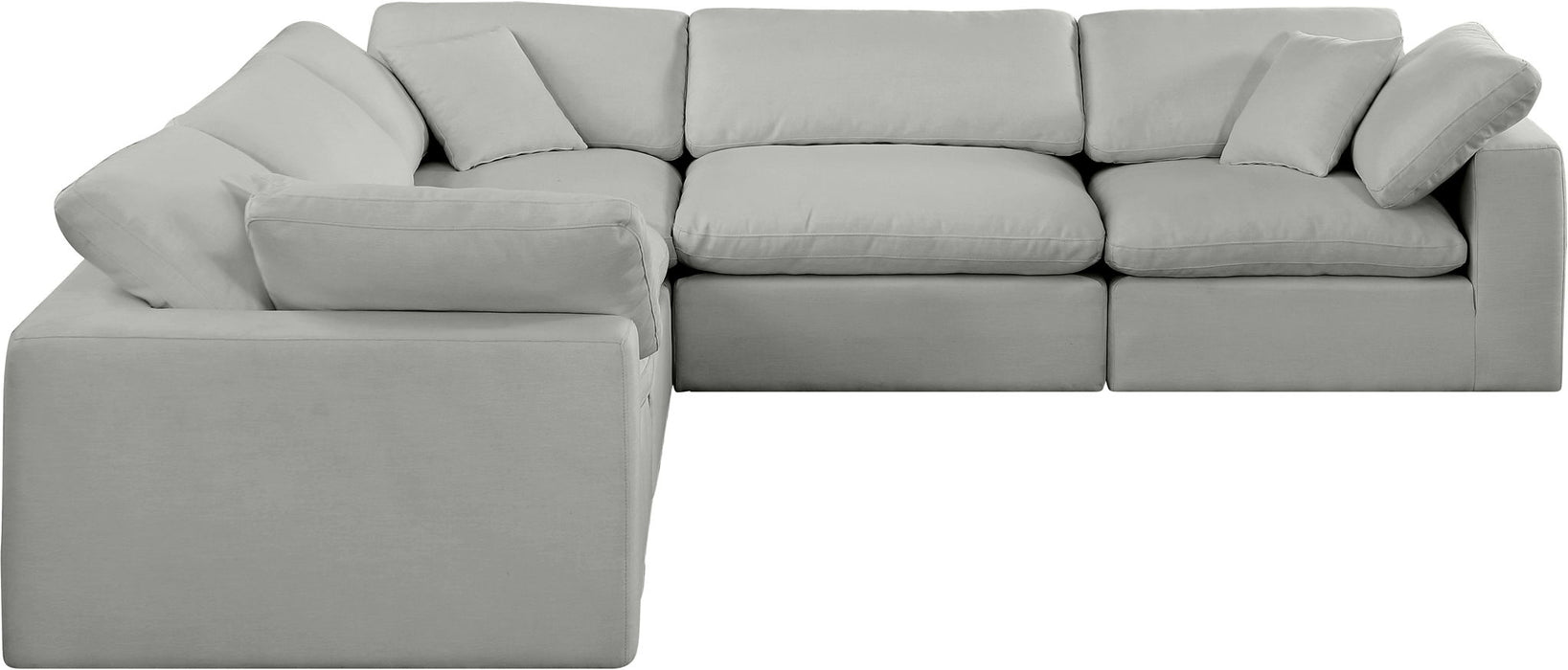 Comfy - 5 Piece Linen Modular Corner Sectional - Simple Home Plus