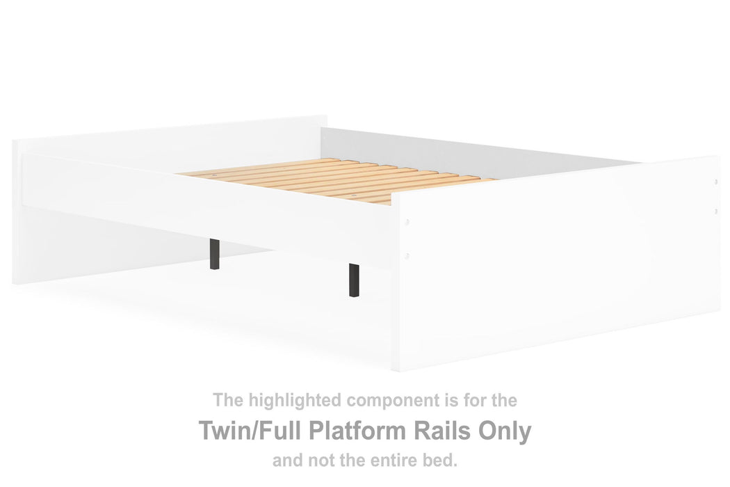 Onita - Twin/Full Platform Rails - White - Simple Home Plus