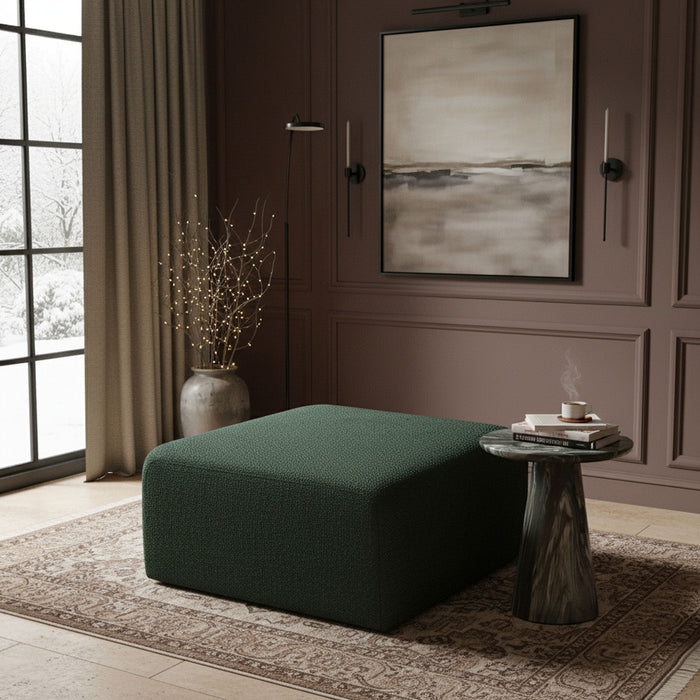 Arc - Boucle Fabric Ottoman - Simple Home Plus