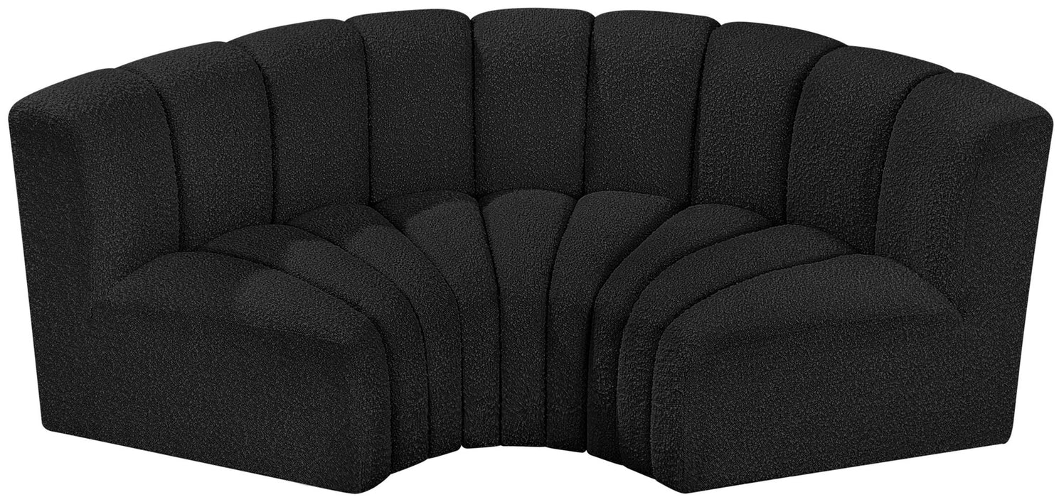 Arc - Boucle Fabric 3 Piece Modular U-Shaped Sofa - Simple Home Plus