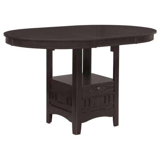 Lavon - Oval Extension Counter Dining Table - Espresso - Simple Home Plus