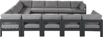 Nizuc - Outdoor Patio 12 Piece Modular Sectional With Gray Frame - Simple Home Plus