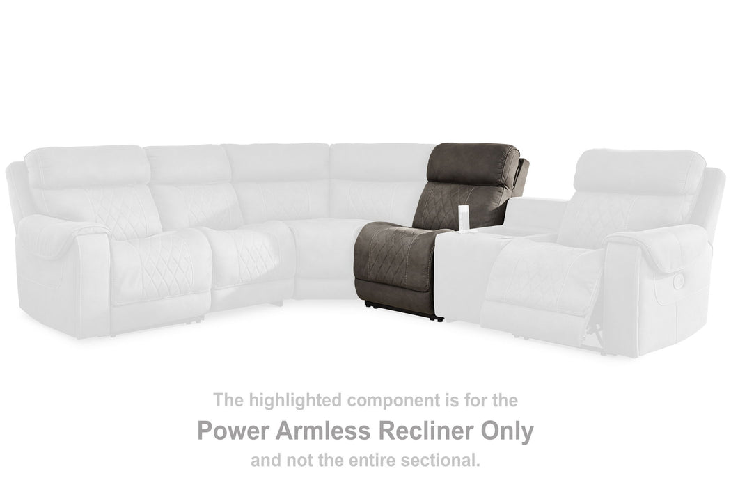 Hoopster - Pwr Armless Rec W/Adj Headrest - Gunmetal - Simple Home Plus