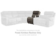 Hoopster - Pwr Armless Rec W/Adj Headrest - Gunmetal - Simple Home Plus