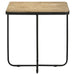 Elyna - Square Stone Top Accent Side Table - Beige - Simple Home Plus