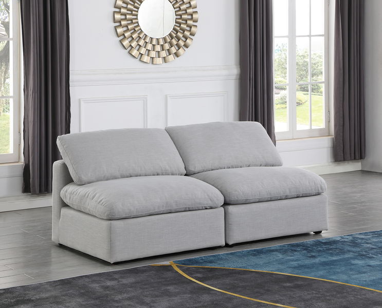 Indulge - Linen 2 Seat Modular Armless Sofa