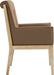 Gwendolyn - Faux Leather Dining Arm Chair With Natural Frame - Simple Home Plus