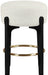 Torino - Backless Counter Stool With Brushed Black Base (Set of 2) - Simple Home Plus