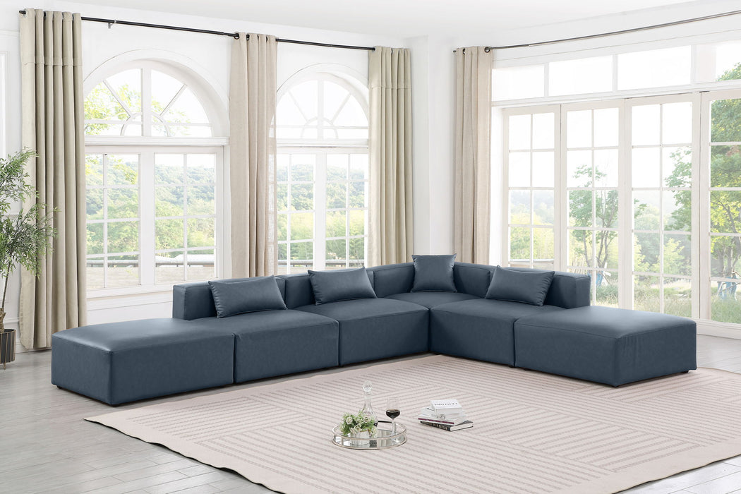 Cube - 6 Piece Modular Corner Armless Sectional - Simple Home Plus